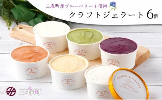 三春町産 クラフトジェラート詰め合わせ 6個 【アイス セット 塩ミルク ブルーベリー かき 抹茶 トマト 果物 野菜 父の日 お中元 夏 贈り物 ギフト】【07521-0098】福島県三春町10000菓子・スイ