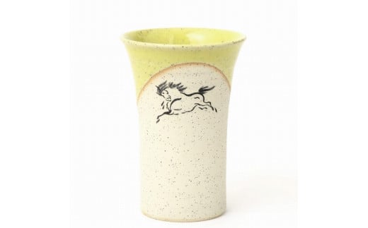 大堀相馬焼 松永窯 中タンブラー(イエロー)福島県浪江町11000衣類・装飾品・工芸品その他 装飾品・工芸品