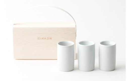 大堀相馬焼 ikkon ぐい呑みセット(白釉)福島県浪江町32000衣類・装飾品・工芸品その他 装飾品・工芸品