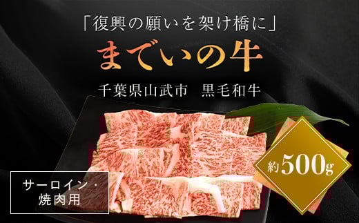 【約500g・サーロイン・焼肉用】山武牛「までいの牛」 【ふるさと納税 人気 おすすめ ランキング 牛肉 山武牛 までい牛 サーロイン 焼肉 山武市 復興 福島 飯舘村】 ITTAK005福島県飯舘村37000