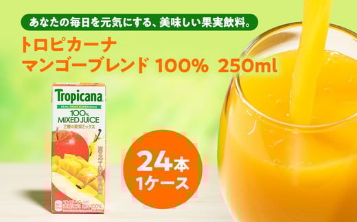 トロピカーナ 100% マンゴーブレンド 250mlLLスリム×24本 【ジュース 飲料 フルーツ 紙パック 贈答品 贈り物 】茨城県常総市13000お茶・飲料果汁・野菜飲料