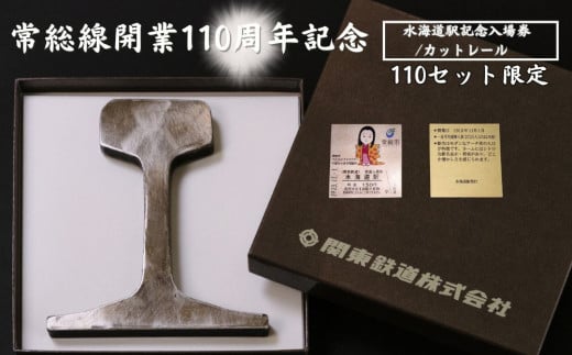 水海道駅記念入場券・カットレールセット 常総線開業110周年記念 110セット限定茨城県常総市13000衣類・装飾品・工芸品その他 装飾品・工芸品