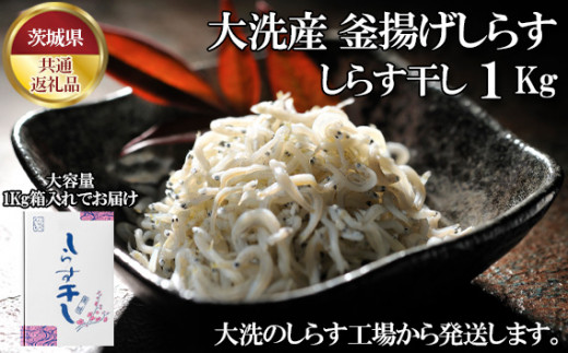 No.433 しらす干し 1kg【茨城県共通返礼品 大洗町】 / 新鮮 シラス 釜揚げ 茨城県産 大洗 魚 小分け 工場 直産 茨城県茨城県坂東市10000魚介・海産物その他 魚介・海産物