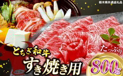 とちぎ和牛すき焼き用 800g | 栃木県産 和牛すき焼き用 すき焼き 那須南 農協 高級 ご褒美 共通返礼品 ふるさと 納税 栃木県 那珂川町 栃木県那珂川町48000肉牛肉
