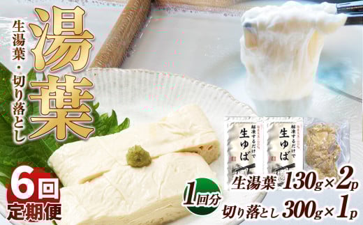 【6回定期便】湯葉(生湯葉・切落し)生湯葉130g×2、切落し300g×1 | 定期便 6回 湯葉 生湯葉 イソフラボン 美と健康のサポート 植物性タンパク質 低カロリー 栃木県 那珂川町栃木県那珂川町
