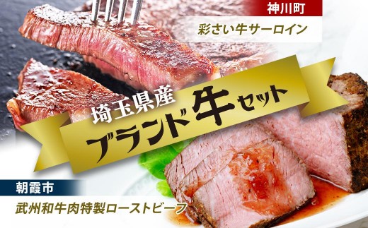 埼玉県産 ブランド牛 セット | 肉 お肉 牛肉 豚肉 サーロイン ステーキ ローストビーフ 武州和牛 ブロック セット 埼玉県 埼玉県庁埼玉県46000肉牛肉
