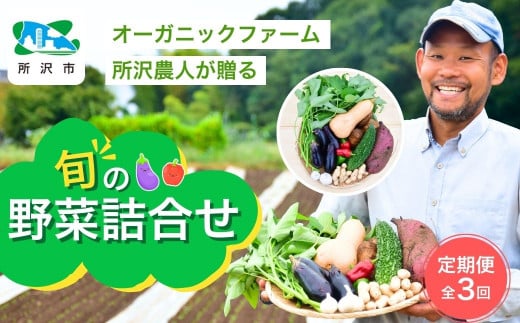<3ヵ月定期便>野菜 詰め合わせ (7〜8種) | 野菜 野菜詰合せ 野菜セット 詰め合わせ 詰合せ セット おいしい おすすめ プレゼント ギフト お取り寄せ オーガニックファーム所沢農人 埼玉県