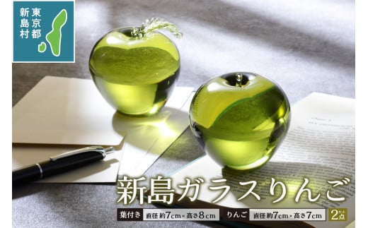 東京都新島産 新島ガラス りんごペアセット東京都新島村30000衣類・装飾品・工芸品その他 装飾品・工芸品