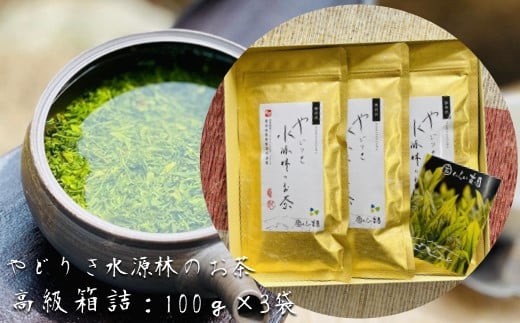 やどりき水源林のお茶 高級箱詰セット(100g×3袋)一番茶使用神奈川県松田町14000お茶・飲料お茶