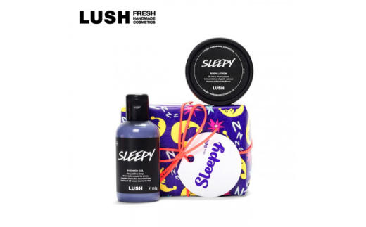 LUSH ラッシュ スリーピー ギフト バスアイテム2個セット_LUSH ラッシュ バスグッズ シャワージェル ボディローション バスアイテム セット ラベンダー 美容 コスメ ボディケア 日用品 贈答