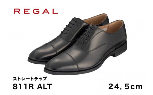 REGAL 811R ALT ストレートチップ ブラック 24.5cm リーガル ビジネスシューズ 革靴 紳士靴 メンズ新潟県加茂市99000衣類・装飾品・工芸品靴・履物