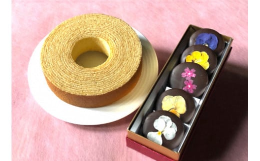 しょこら亭 ECHIGO花ショコラ&バームクーヘンセット お菓子 菓子 スイーツ 贈答 1Z01013新潟県阿賀野市13000菓子・スイーツその他 洋菓子