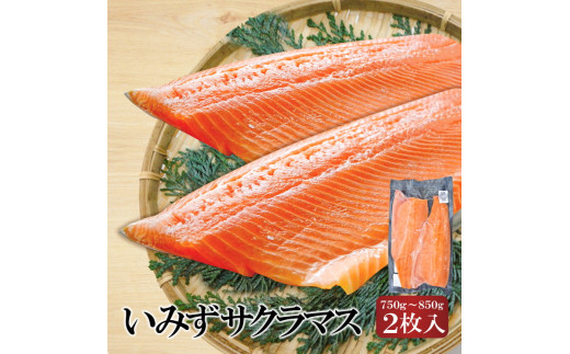 希少な高級魚 いみずサクラマス 切り身 2枚入(約750g〜約850g)|魚 鮭 切身 マス サーモン おつまみ 弁当 グルメ 食品 富山県 射水市 魚介類 魚貝類 シーフード 冷凍 切り身 真空パック 安心 安