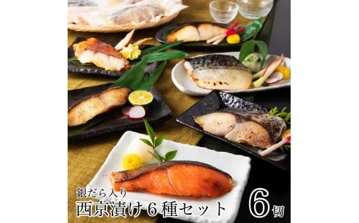 銀だら入り西京漬け6種6袋セット 010164石川県小松市12000魚介・海産物鮮魚