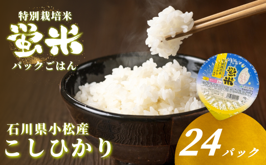 『蛍米』 パックごはん180g×24個入り 特別栽培米こしひかり パックご飯 パックライス コシヒカリ 24食 石川県 小松市産 お米 防災用石川県小松市16000米・パン白米