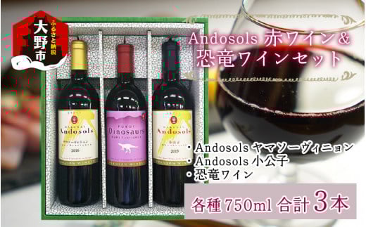 Andosols赤ワイン&恐竜ワインセット福井県大野市49000酒・アルコールワイン