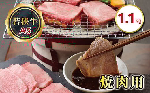 若狭牛焼肉用(A5ランク) 1.1kg福井県越前市30000肉牛肉