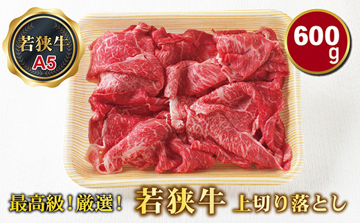 若狭牛上切り落とし(モモ・カタ・バラ)(A5ランク) 600g福井県越前市15000肉牛肉
