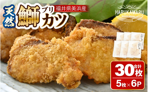 天然!美浜町産「日向ぶり」 ぶりカツ 約900g(約150g × 6袋)【ブランド ぶり ブリ 鰤 海鮮 海産物 魚介類 ブリカツ カツレツ 人気 惣菜 おかず おつまみ 国産 福井 冷凍 揚げ物 フライ 簡単調