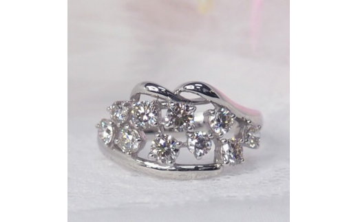 プラチナ1ctダイヤモンドリング#18 HR-008978【1392940】山梨県550000衣類・装飾品・工芸品アクセサリー