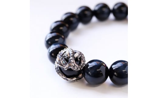 <和の彩 wanoiro>昇龍ブルータイガーアイ ブレスレット 659-927【1534390】山梨県60000衣類・装飾品・工芸品アクセサリー