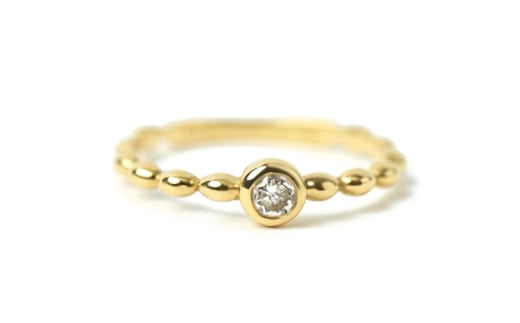 <山梨県><ジュエリー>K18 Puku/プク ダイヤモンド0.1ct リング 10号【1608767】山梨県200000衣類・装飾品・工芸品アクセサリー