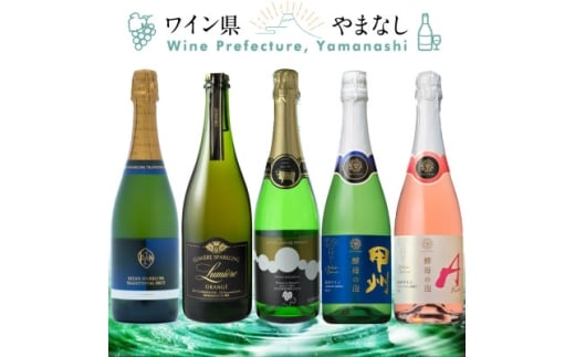 上質な泡を山梨から スパークリングワイン 5本セット【1607487】山梨県50000酒・アルコールワイン