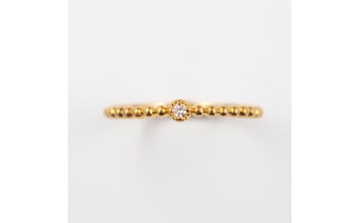 <山梨県><ジュエリー>K24 pure gold /ダイヤ リング 12号【1644976】山梨県300000衣類・装飾品・工芸品アクセサリー