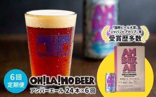 【6回定期便】アンバーエール24本定期便 クラフトビール長野県東御市186000酒・アルコールビール・発泡酒