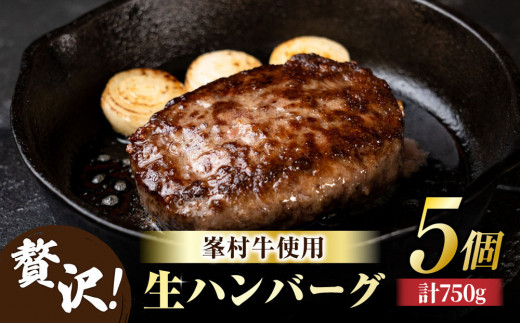 【信州峯村牛100%】生ハンバーグ5個セット| 第57回農林水産祭 内閣総理大臣賞(畜産部門)受賞 牧舎みねむら長野県東御市12000肉加工肉(ハム・ソーセージ等)