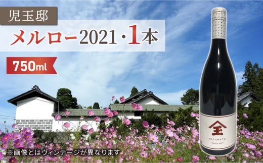 【ゼロ磁場の児玉邸】メルロー2021(赤ワイン)1本長野県東御市16000酒・アルコールワイン