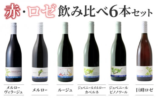 【アルカンヴィーニュ】赤・ロゼワイン 飲み比べ6種6本セット長野県東御市62000酒・アルコールワイン