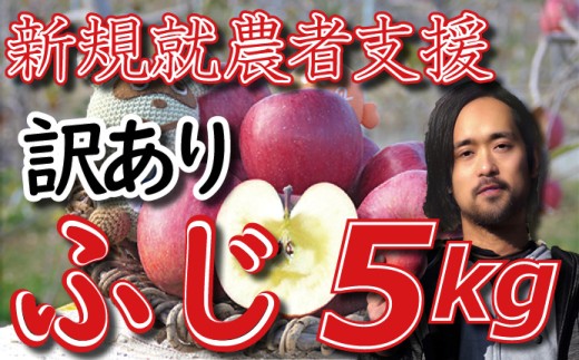 新規就農者応援 りんご (ふじ) 訳あり 5s 数量限定 先行予約 伊藤快 家庭用長野県麻績村9500果物・フルーツりんご・梨