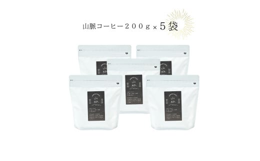 1040 喫茶室山脈【コーヒー豆200g×5袋セット】岐阜県各務原市31000お茶・飲料コーヒー・紅茶