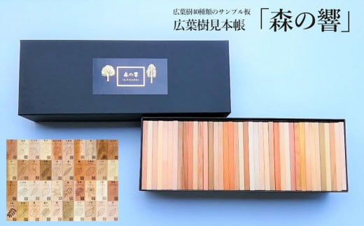 広葉樹見本帳「森の響」(広葉樹 40種類のサンプル板  60×110mm(板)40枚)教材 インテリア  広葉樹 木 木目 雑貨 インテリア サンプル 板 下呂市 金山岐阜県下呂市83000雑貨・日用品文房具