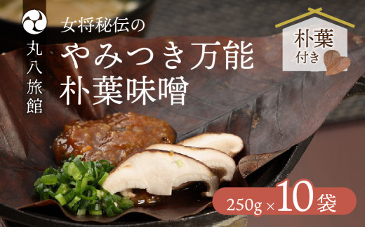 やみつき万能【朴葉味噌】250g×10袋 料理自慢の宿 女将秘伝の味噌 丸八旅館 ほおば 朴葉 朴葉みそ 味噌 ミソ 馬瀬 下呂市岐阜県下呂市28000調味料・油味噌