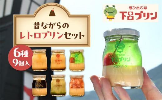【下呂プリン】昔ながらの固めプリン多め!レトロよくばりセット  6種  (1個 85g)  計9個入 ぷりん スイーツ ギフト プレゼント 贈答 かわいい 詰合せ 下呂市 下呂ぷりん スイーツ岐阜県下呂