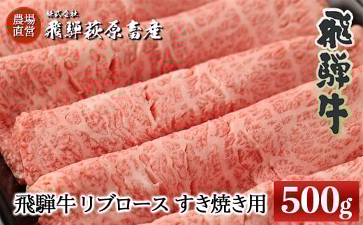 飛騨牛リブロース  500g(すき焼き用)国産 牛肉 ブランド牛  すきやき ギフト 贈答 【冷凍】岐阜県下呂市50000肉牛肉