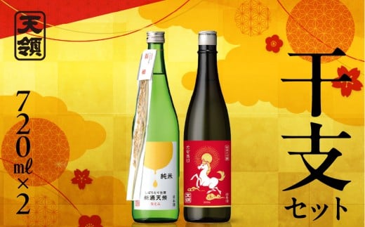 (2025年11月末より順次発送)(干支セット)純米しぼりたて生酒  新酒天領 720ml・純米大吟醸干支ラベル 720ml 酒 お酒 純米大吟醸 天領 下呂市岐阜県下呂市19000酒・アルコール日本酒