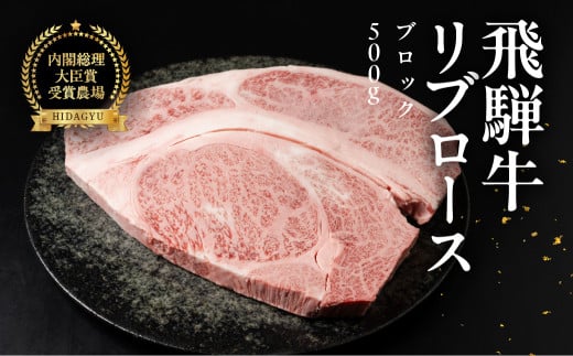 飛騨牛 リブロースブロック 500g 国産 リブロース  牛肉 ブランド牛  お肉 肉 ブロック 塊肉 おすすめ 飛騨萩原畜産 【冷凍配送】岐阜県下呂市54000肉牛肉