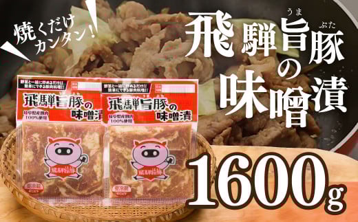 飛騨旨豚の味噌漬(160g×10袋)計 1600g 豚肉 味付け 味付き 焼くだけ 簡単調理 下呂市【村山チキン】岐阜県下呂市19000肉豚肉
