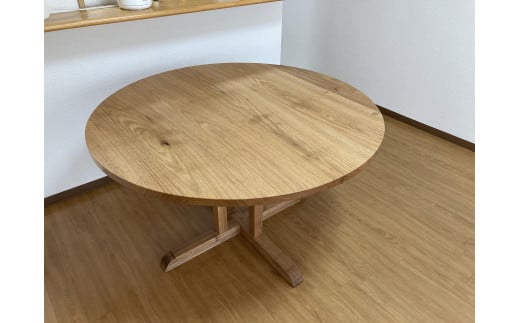【830001】使いやすく丸い木製のダイニングテーブル「胡桃の円卓」120岐阜県富加町830000衣類・装飾品・工芸品その他 装飾品・工芸品