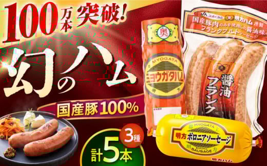 明方ハム詰め合わせ Aセット / 明方 ハム 厚切り ボロニアソーセージ ハムステーキ 朝食 フランクフルト ウインナー BBQ ソーセージ フランク 箱入り ギフト / 御嵩町 / めぐみの農業協同組