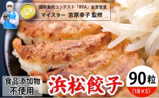 浜松餃子 食肉マイスターが作った 食品添加物不使用 餃子 90粒 (18粒×5パック) セット 詰め合わせ ぎょうざ 餃子 ギョーザ 冷凍餃子 冷凍ぎょうざ 冷凍 冷凍食品 中華 惣菜 食品 おかず 保存