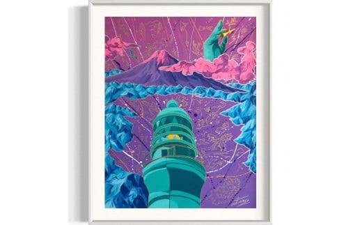 アクリル絵画 オーダー作品 F6(410mm×318mm)サイズ【絵画:御前崎の風景/ 額:ホワイト】静岡県御前崎市334000衣類・装飾品・工芸品その他 装飾品・工芸品