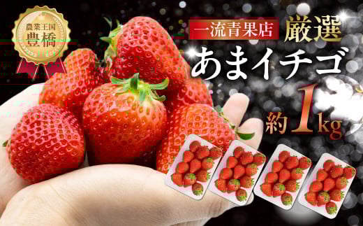 ≪先行予約≫ 厳選 あまイチゴ 約1kg パックいちご いちご イチゴ 苺 甘い 高糖度 糖度 フルーツ 果物 旬 旬の果物 旬のフルーツ おやつ ビタミン いちご狩り イチゴジャム 紅ほっぺ または