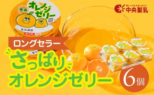 中央製乳 中央オレンジゼリー3p 6個セット おやつ デザート おれんじ 国内製造 果汁 ロングセラー 愛知県 豊橋市愛知県豊橋市5000菓子・スイーツプリン・ゼリー