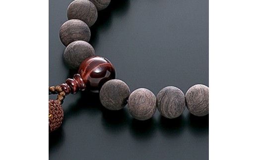 数珠 男性用 『黒檀・赤虎目石仕立』 素挽き 正絹房 桐箱入【1026096】愛知県北名古屋市22000衣類・装飾品・工芸品アクセサリー