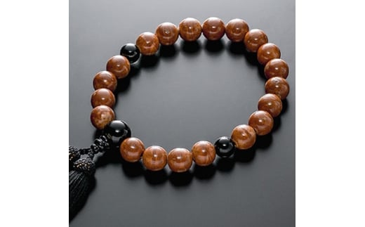 数珠 男性用 『鳳眼菩提樹・オニキス仕立』 正絹房 桐箱入【1146547】愛知県北名古屋市33000衣類・装飾品・工芸品その他 装飾品・工芸品