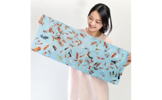 愛知県弥富市の金魚すくいフェイスタオル【1643207】愛知県弥富市13000雑貨・日用品寝具・タオル